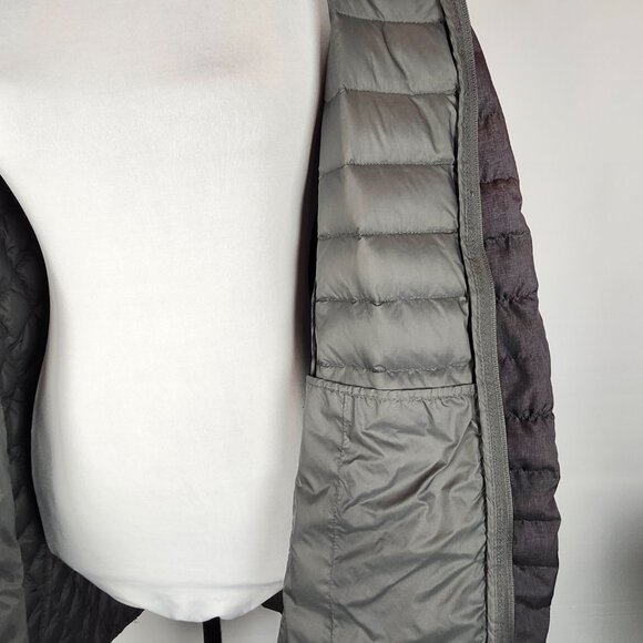 Michael Kors Down Longer Length Jacket with Detachable Hood Dark Gray Size L - Picture 7 of 13